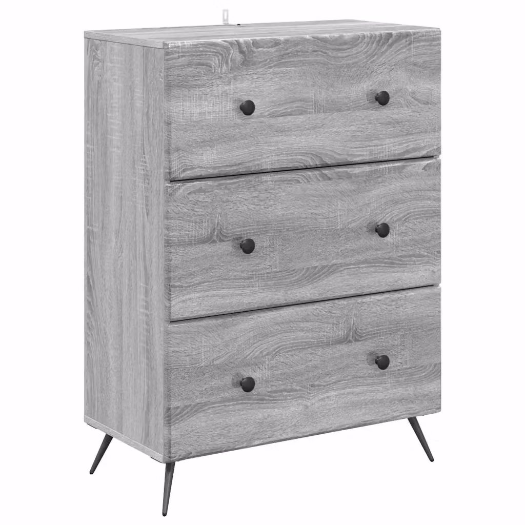 Mobile con Cassetti vidaXL in MDF e Metallo Grigio L/P/H: 66 x 34,5 x 90 cm – 2