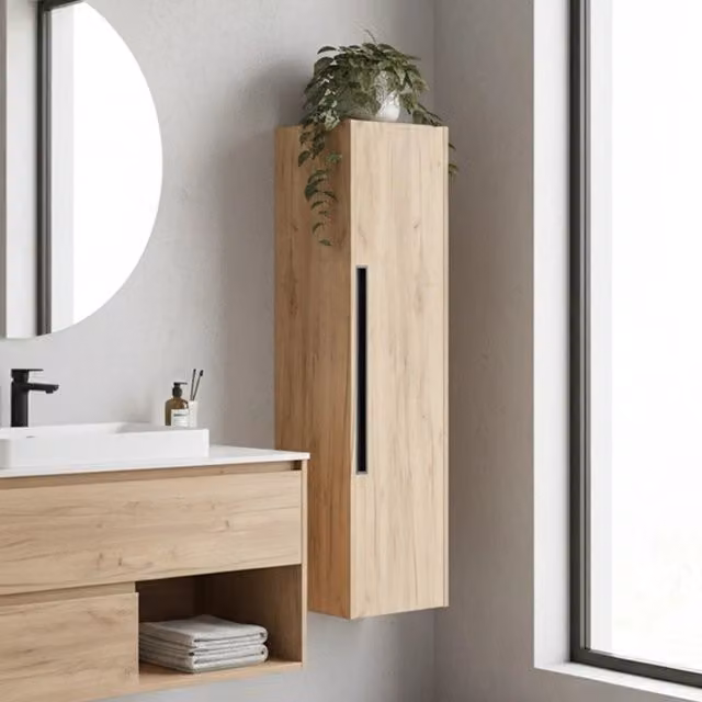 Colonna bagno sospesa Modular colore rovere miele 35x30x120H
