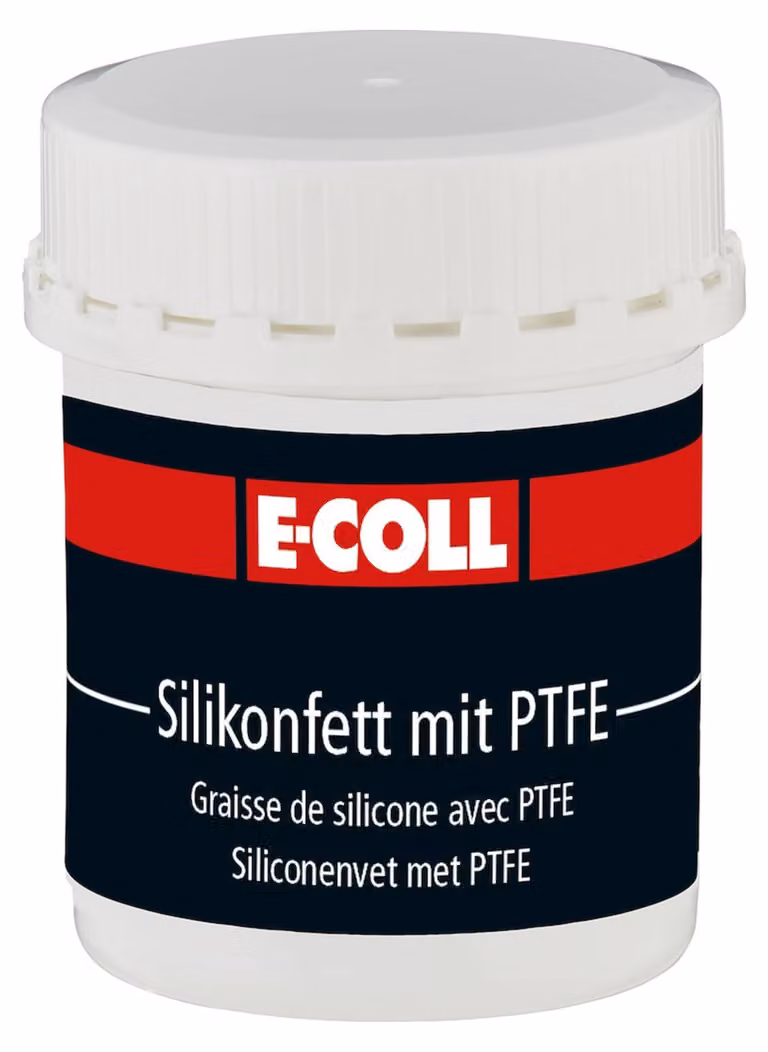 Grasso siliconico con PTFE 80g lattina, incolore E-COLL