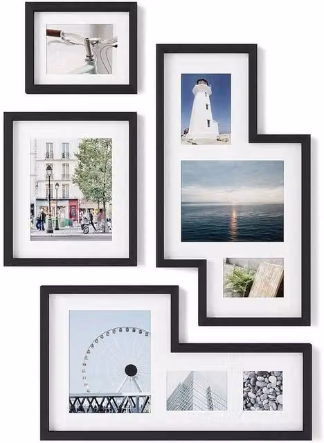 Set di 4 cornici per foto - Design moderno - Crea la tua parete di foto