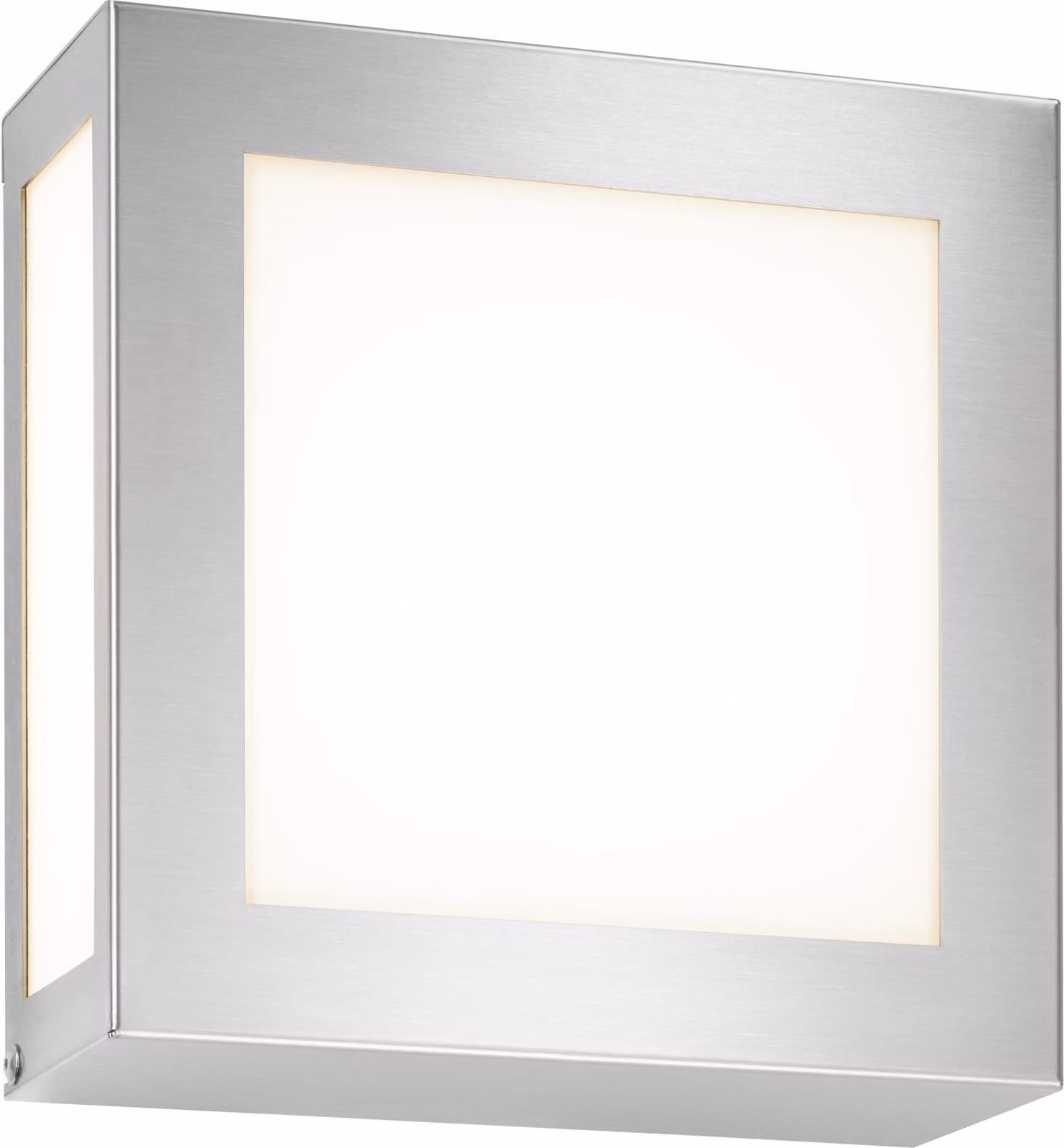CMD 17/BM Applique quadrata in acciaio inox IP44 E27 con rilevatore di movimento