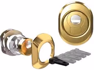 Defender Magn. Bkl M1 in Ottone Lucido con Vaschetta in Acciaio e Colore Oro