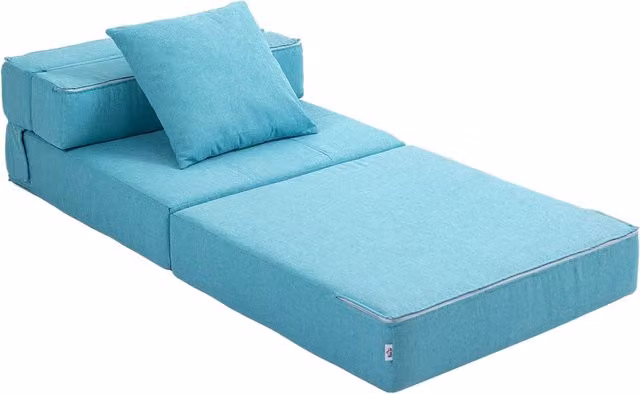 Poltrona letto 1 posto con cuscino ¨C zephmum ¨C tessuto blu