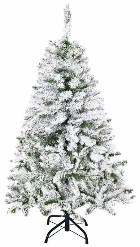 Albero di Natale artificiale con neve - Verde e bianco | Colore: verde e bianco | Dimensioni: 70x70x120 cm