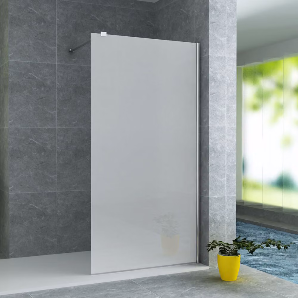 Parete doccia walk-in in vetro smerigliato satinato, 8 mm (LxA) 1000x2000 mm
