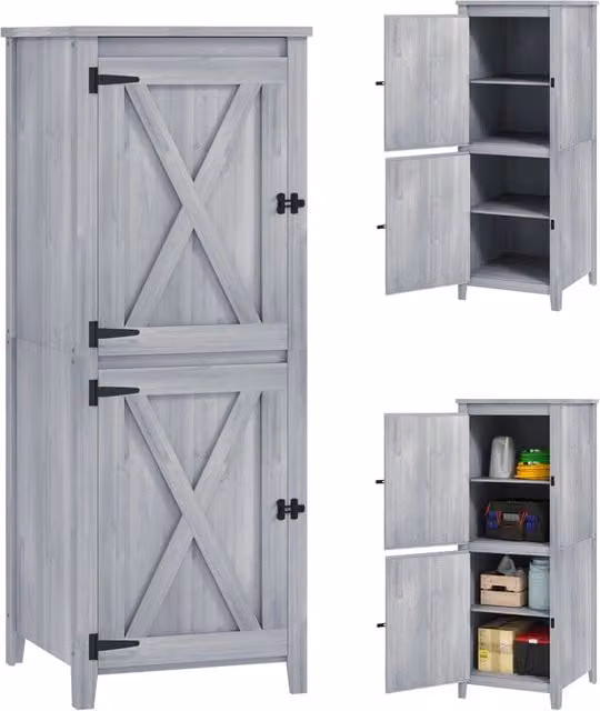 Casetta da giardino in legno per attrezzi ¨C zephmum ¨C grigio chiaro