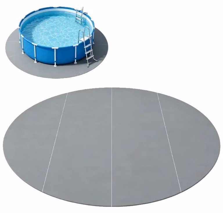 Copertura per piscina, tessuto geotessile in poliestere, diametro 500 cm, peso 2,9 kg, densità del tessuto 150 g/m², spessore 1 mm