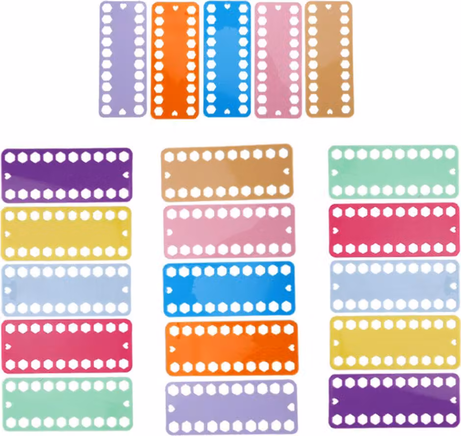 20pcs organizzatore di filo per punto croce 20 fori piastre di plastica a colori - accessori per il ricamo