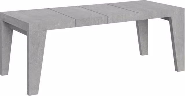 Tavolo Allungabile Moderno Ityhome Grigio con Finitura Opaca L/P/H: 180-284 x 90 x 77 cm