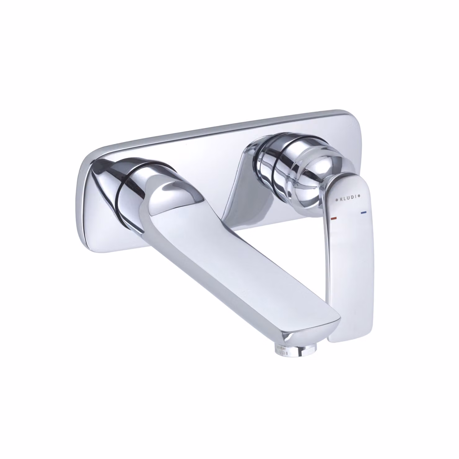 KLUDI BALANCE Mitigeur monocommandé mural encastré pour lavabo à deux trous, saillie du bec mural 185mm, 522460575, 522460575