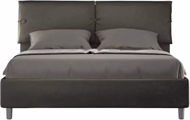 Letto matrimoniale contenitore Sleeper imbottito in microfibra grigio L/P/H: 160 x 210 x 110 cm – 1