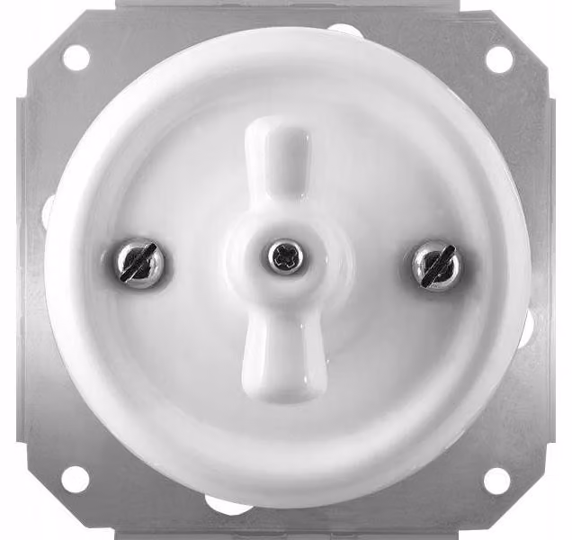 TG ELECTRO TG-RC-111XW: Pulsante campanello rotante, in Vetroceramica, da incasso, colore bianco