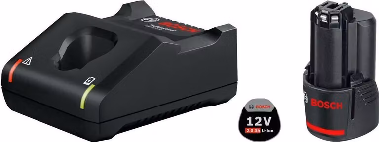 Set di avviamento Bosch GBA 12 V / 1x 2,0 Ah + caricabatterie GAL 12V-40