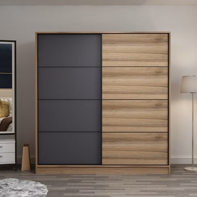 Skye Decor, Kale - 3172, armadio, Dore, 100 % PANNELLI DI PARTICELLE RIVESTITI IN MELAMMINA, 180 x 60 x 190 cm