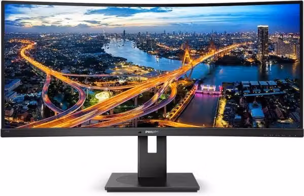 Monitor Curvo Philips B-Line 346B1C/00 da 34 pollici, Risoluzione UWQHD 3440 x 1440, Pannello VA, 100Hz, Nero