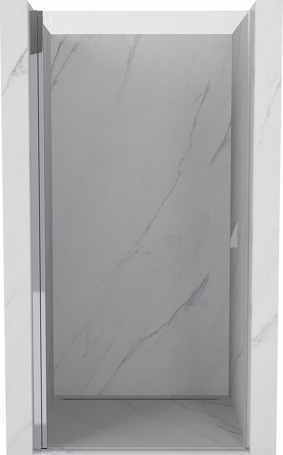 Mexen Mist-B porta doccia a battente 80 cm, trasparente, cromo - 8A2-080-000-01-00