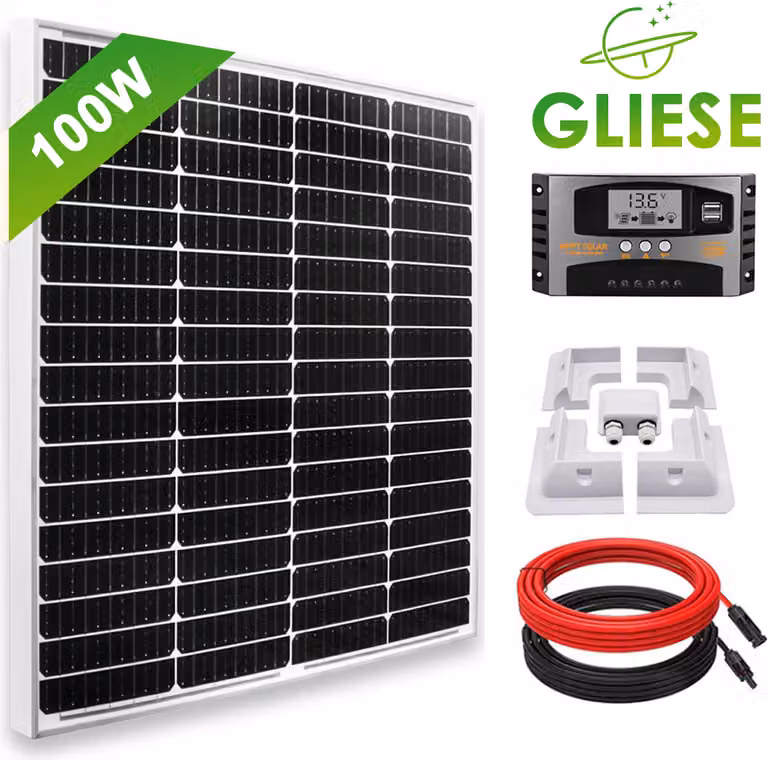 100W camper RV set 12V pannello solare modulo solare sistema off-grid sistema solare pacchetto completo set solare con staffa di montaggio PV