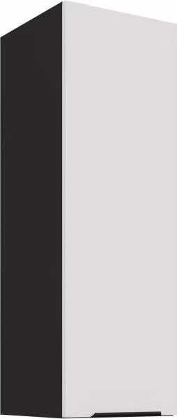 Mobiletto a muro alto LUNARA - larghezza 30 cm, bianco/nero