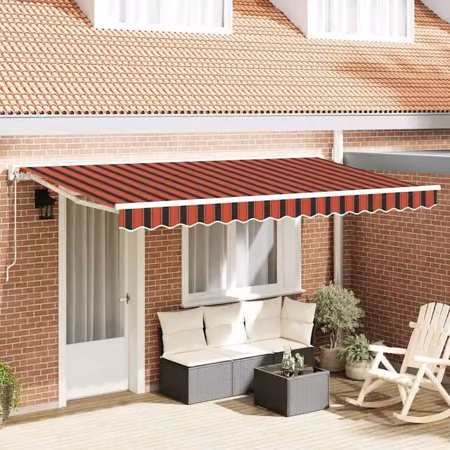 Struttura della tenda Arancione e Nero 350 x 200 cm 3329662