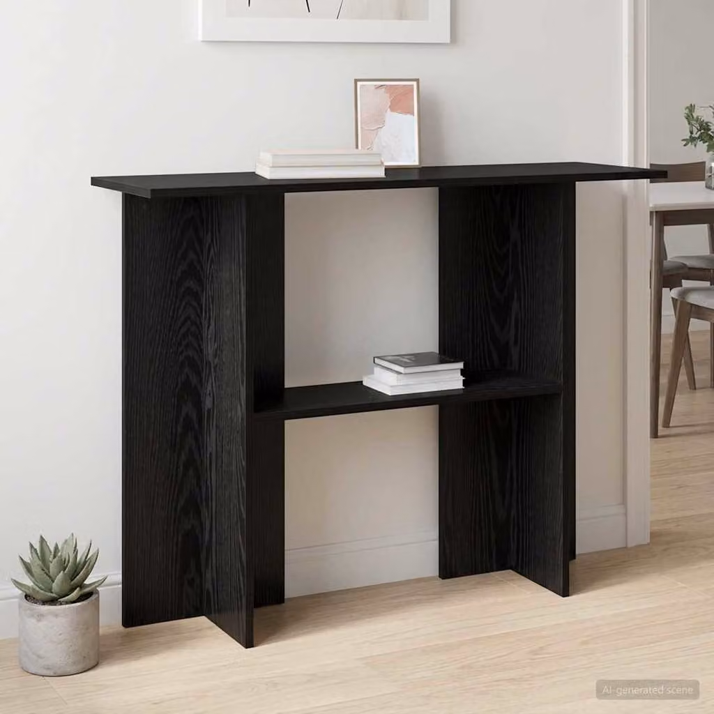 vidaXL Tavolo consolle moderno in nero L: 100 cm, P: 30 cm, H: 75 cm