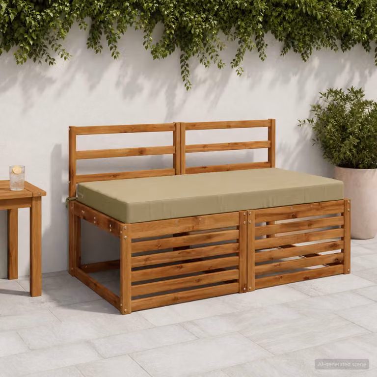 Cuscino per la seduta vidaXL SOEST in poliestere verde chiaro con rivestimento lavabile e resistente ai raggi UV