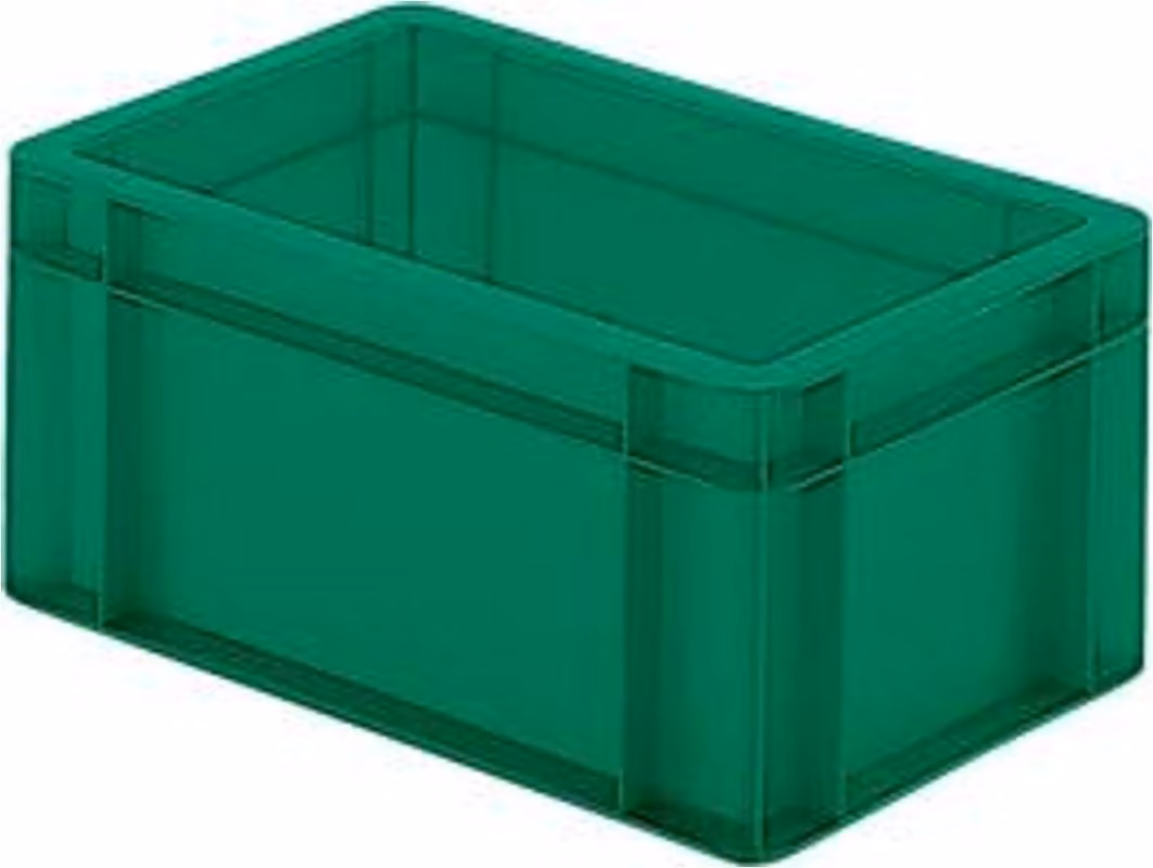 LA-KA-PE Contenitore da trasporto impilabile L300xL200xH145mm - TK300/145-0 VERDE