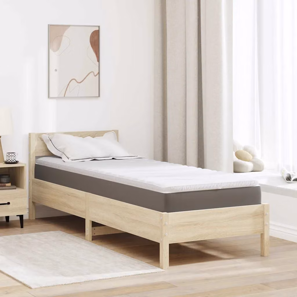 Topper per materasso vidaXL in tessuto a maglia bianco L 200 x L 70 cm