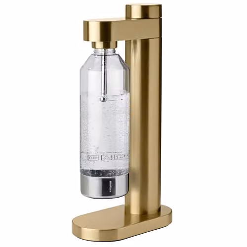 Stelton Brus - Aeratore D'acqua Con Bottiglia, Ottone Spazzolato