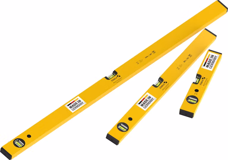Set livella STABILA - PRIME SET Set livella 70-3 pezzi: 100 cm / 60 cm / 30 cm, livella orizzontale e verticale, tappi terminali in plastica, Germany