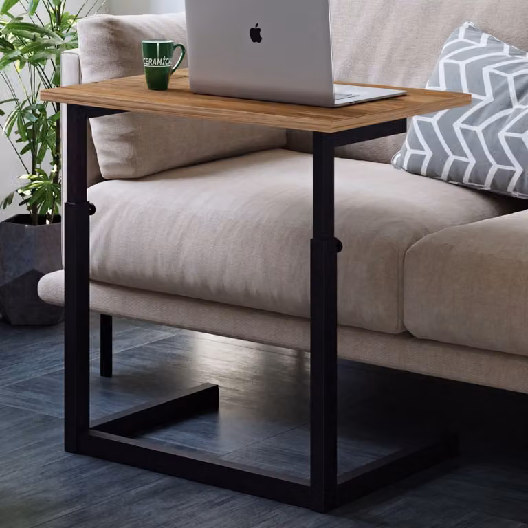 Skye Decor, Spa-657-4060S, scrivania per computer portatile, pino dell'Atlantico, pannello di legno rivestito al 100 % di melamina, 60 x 40 x 47-73 cm