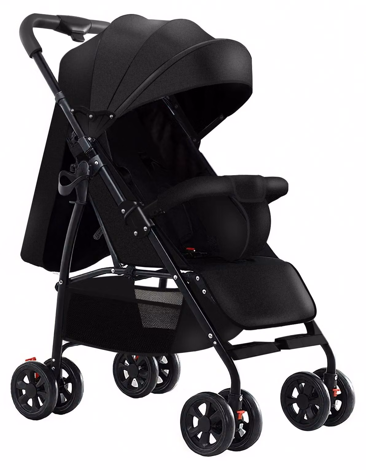 Passeggino, design leggero, meccanismo di piegatura semplice, colore nero A8