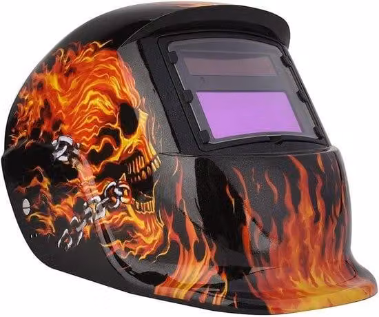 Occhiali protettivi con ampio campo visivo, adatti per applicazioni MIG/MAG/TIG, maschera di saldatura auto-oscurante alimentata a batteria al litio.