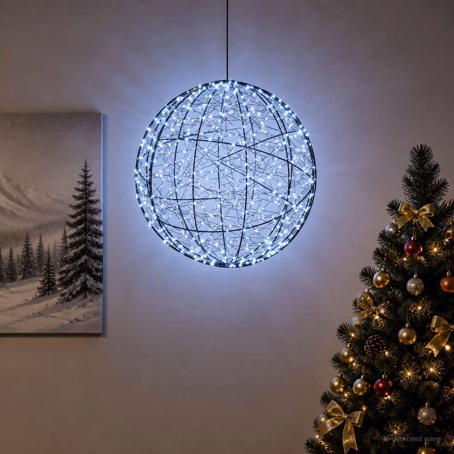 vidaXL Luce a punta di Natale 950 LED Bianco freddo