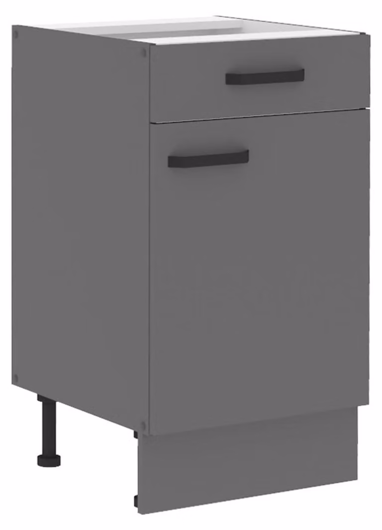 Cucina NESSA: mobile base da 50 cm, antracite, linea cucina, blocco cucina, cucina componibile