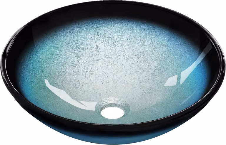 Mexen Mira lavabo da appoggio in vetro 42 x 42 cm, blu - 24124247