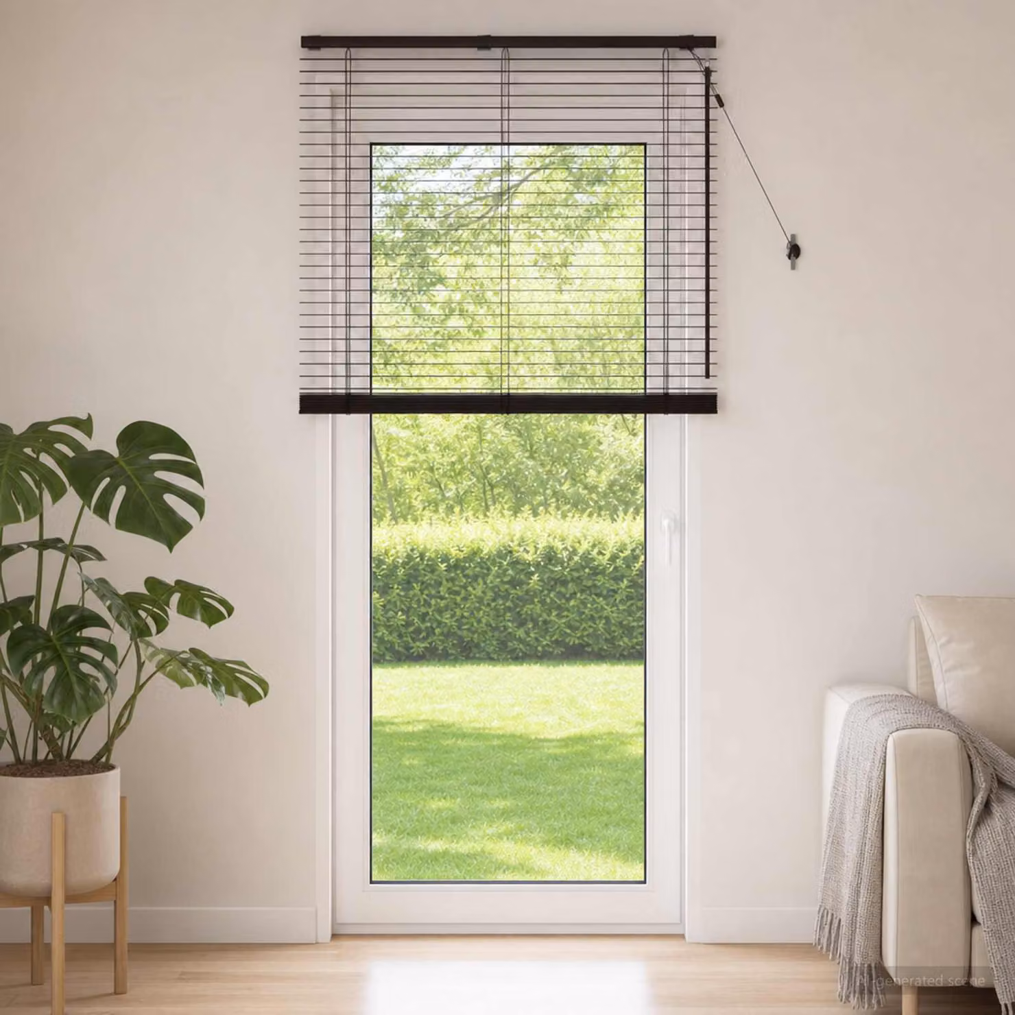 vidaXL Tenda Veneziana Marrone Scuro L: 115 cm, H: 250 cm, 35 mm
