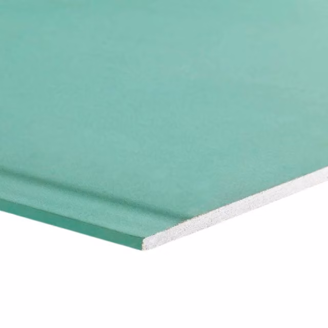 Lastra di cartongesso Siniat Pregydro H2 BA13 resistente all'umidità con bordo smussato, colore verde, L: 200 cm, H: 120 cm, Spessore: 1,25 cm