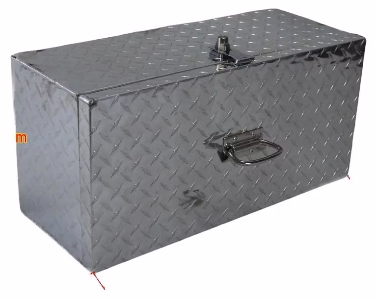 Cassetta degli attrezzi per pick-up, lega di alluminio, 58×28×24 cm, installazione sotto il pianale, serratura a T con chiave, ampio spazio di stivaggio