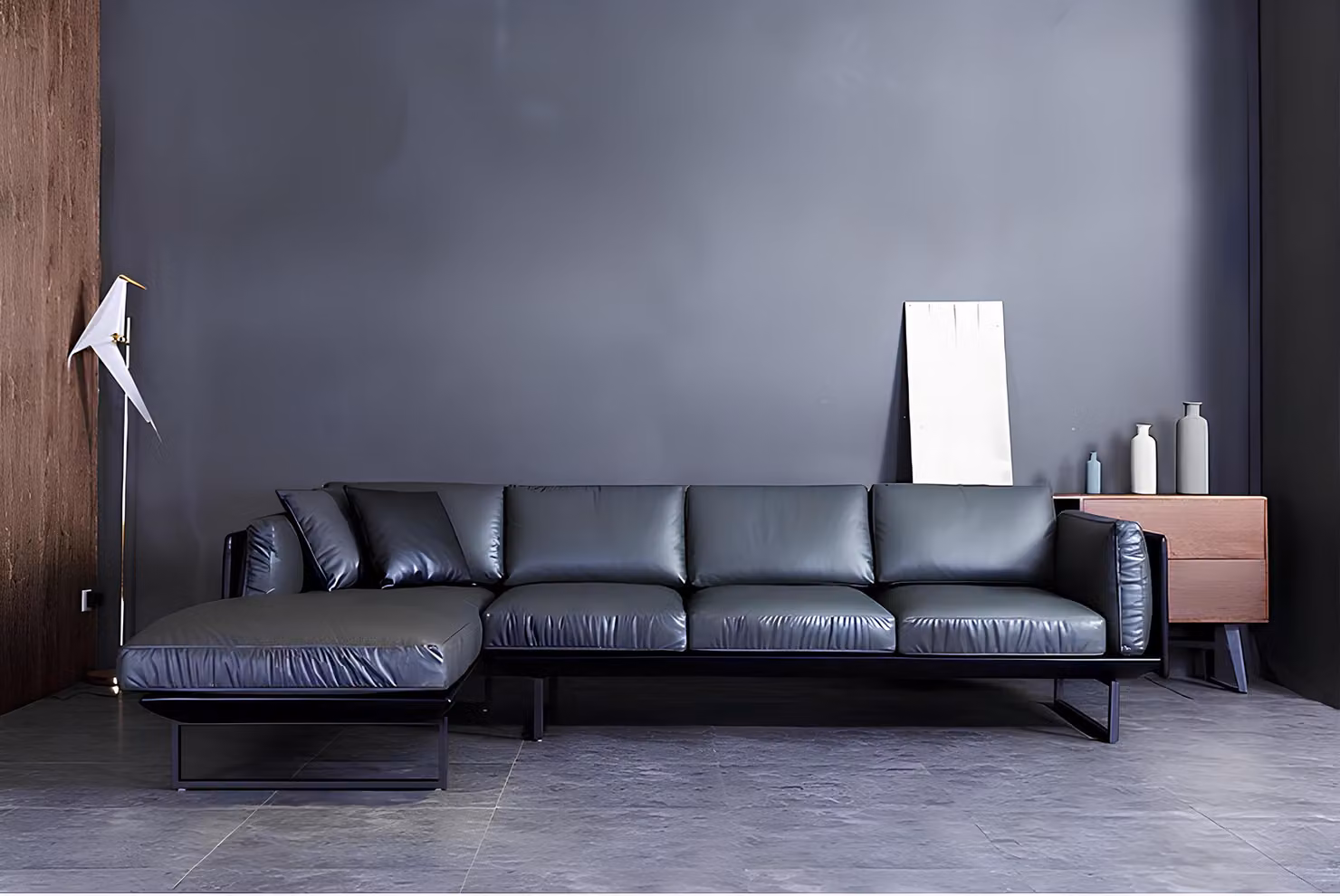 Italienische Design Möbel Wohnzimmer Leder Ecksofa Couch Polster Eck Garnitur