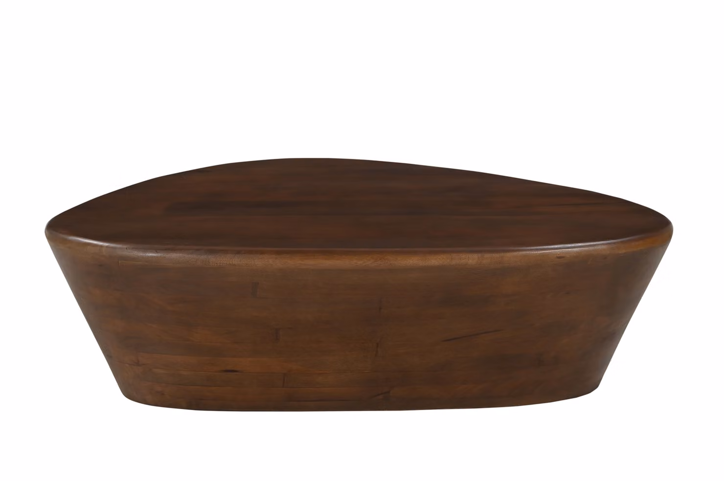 Tavolino SIT | piano triangolare | legno massello di mango, marrone | L 107 x P 78 x A 30 cm | 14786-30 | Serie RONDURA