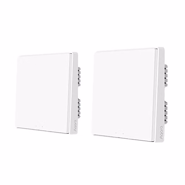 Interruttore a parete intelligente, non richiede il conduttore di neutro, tecnologia radio ZigBee, D1con neutro 1 x2