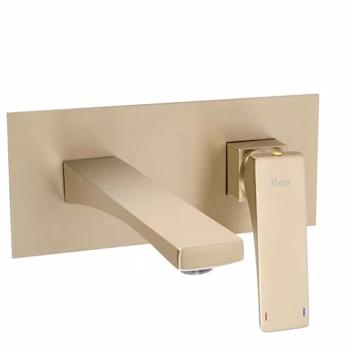 Rea - Rubinetto Da Lavabo Oro Spazzolato Joe, 17X20X10cm