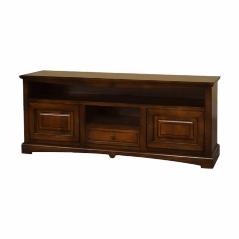 Mobile porta TV Goccia classico in legno tinta noce Mobili 2G L: 170 cm, P: 46 cm, H: 69 cm – 1