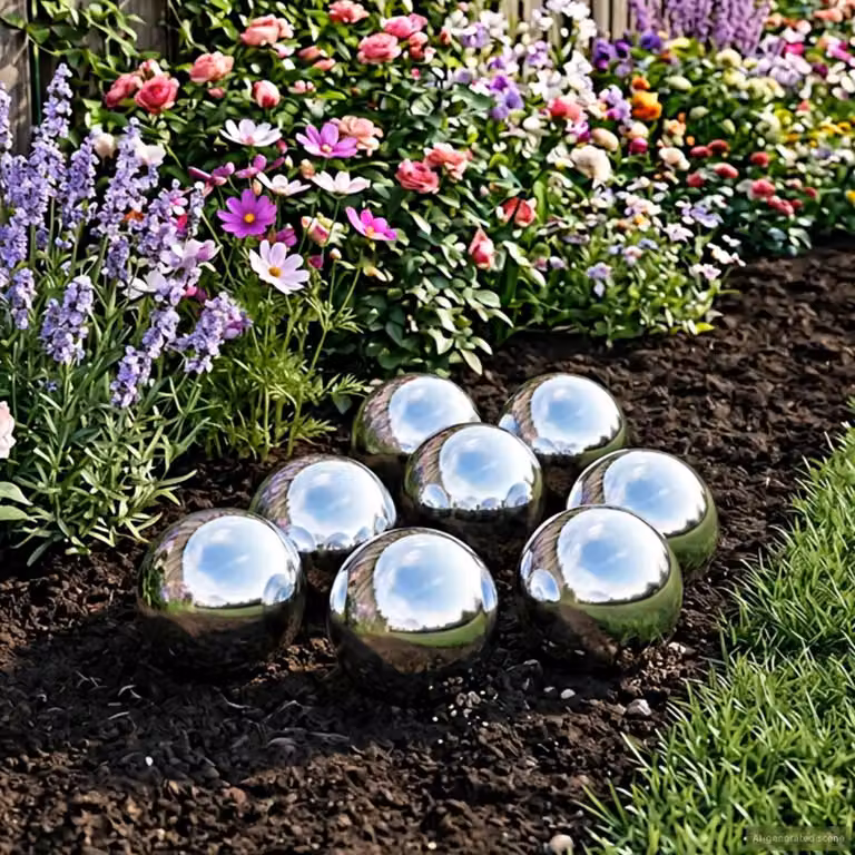 Set di 8 palline a specchio vidaXL in acciaio inossidabile argento, diametro: 5 cm