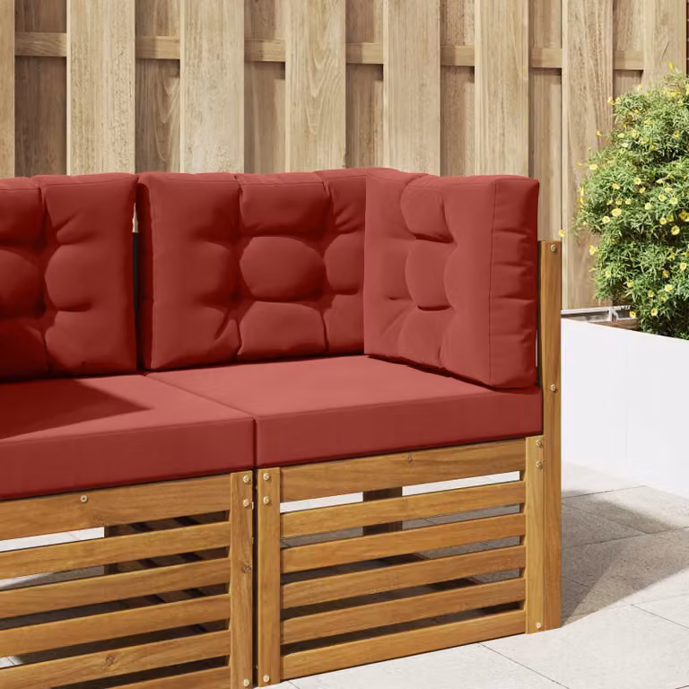vidaXL Cuscino per divano da esterno in poliestere rosso, L 60 cm x P 60 cm x H 60 cm