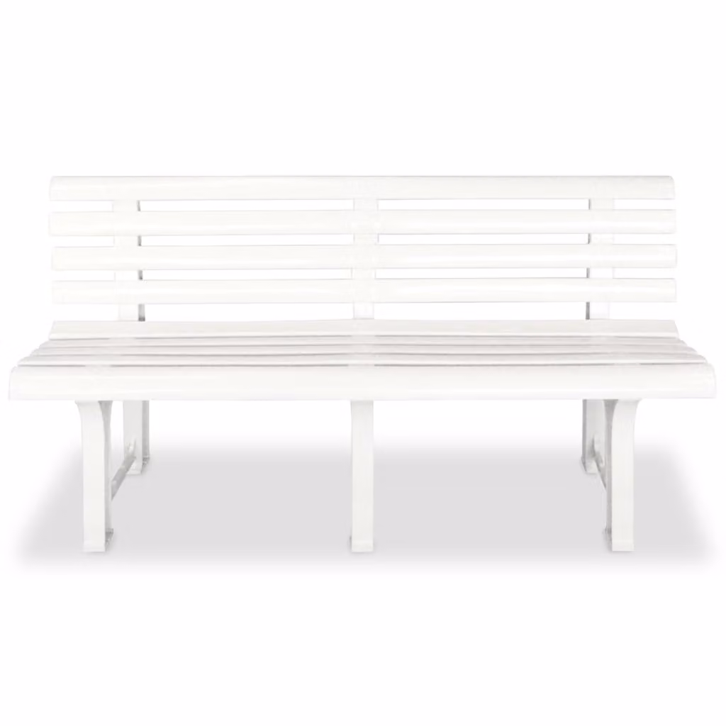 Panchina da Giardino 145,5 cm in Plastica Bianca