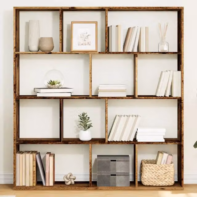 Libreria in legno stile classico vidaXL colore marrone L: 132 cm, P: 29 cm, H: 141,5 cm – 1