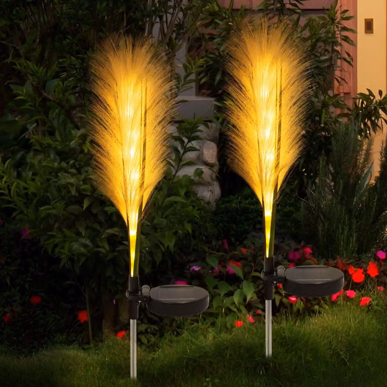 Set di 2 lampade solari, luce bianco caldo, impermeabili, per giardino e terrazza