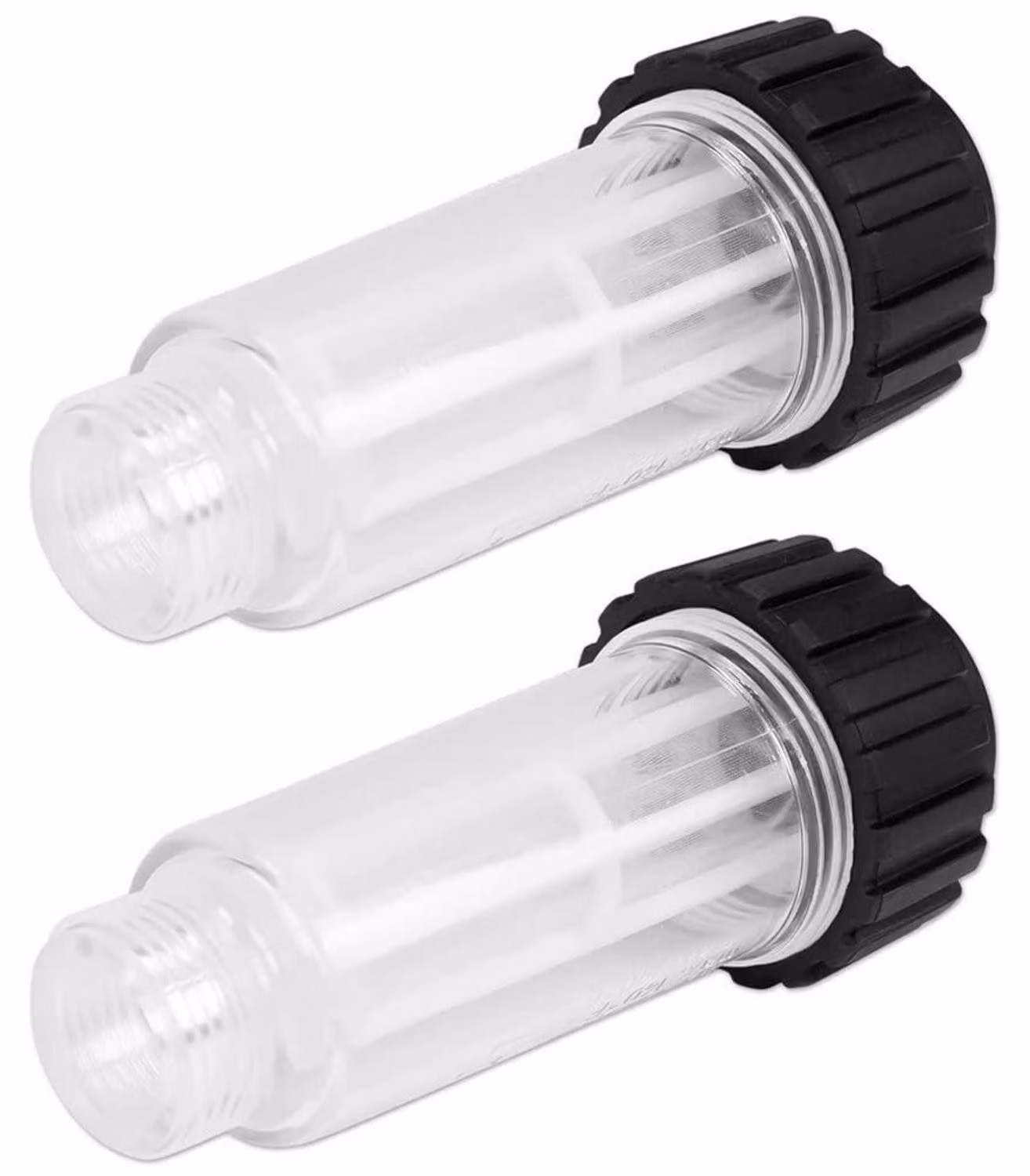 Filtro per acqua per idropulitrici con attacco da 3/4", dotato di 2 cartucce filtranti
