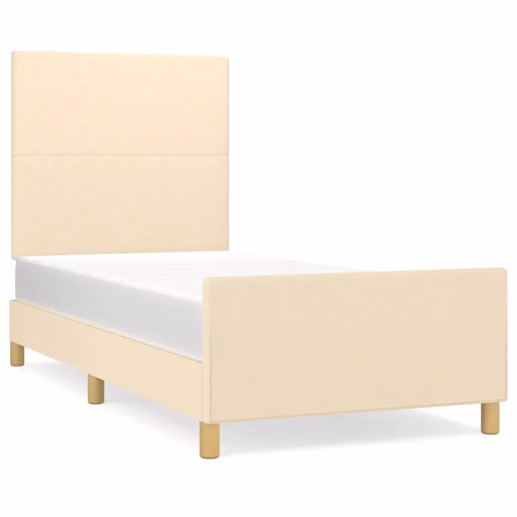 Giroletto vidaXL in tessuto beige senza materasso L/P/H: 90 x 190 cm – 2